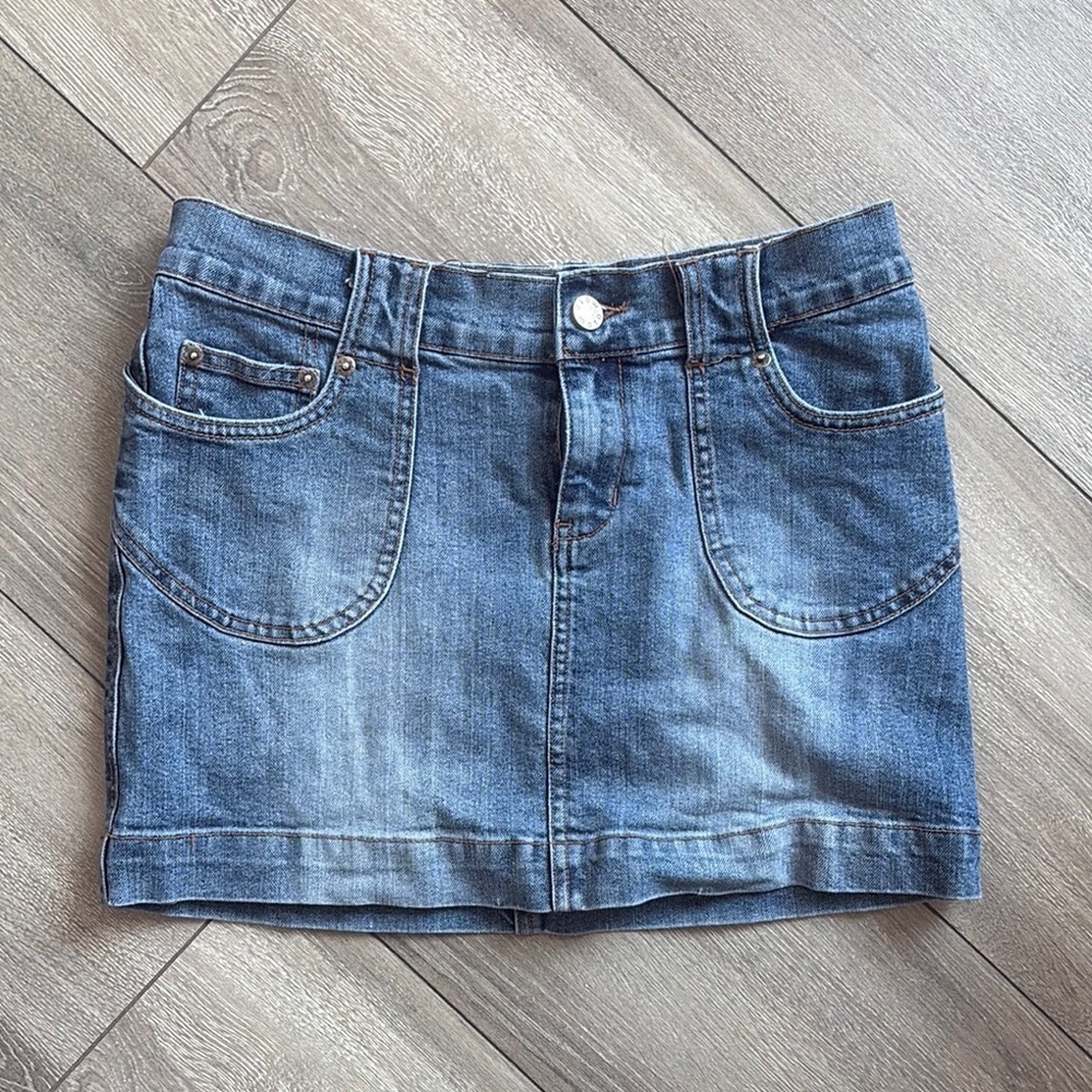 Moto Stylish Blue Mini Skirt SM243